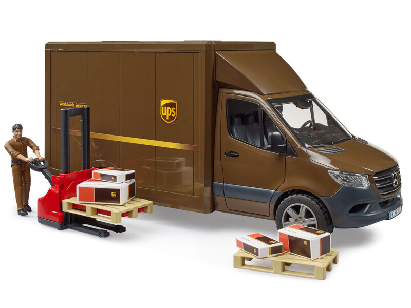 Bruder MB Sprinter Dodávka UPS s figurkou a příslušenstvím 1:16